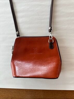 Borgo Degli Etrschi Italian Leather Brown Crossbody Bag